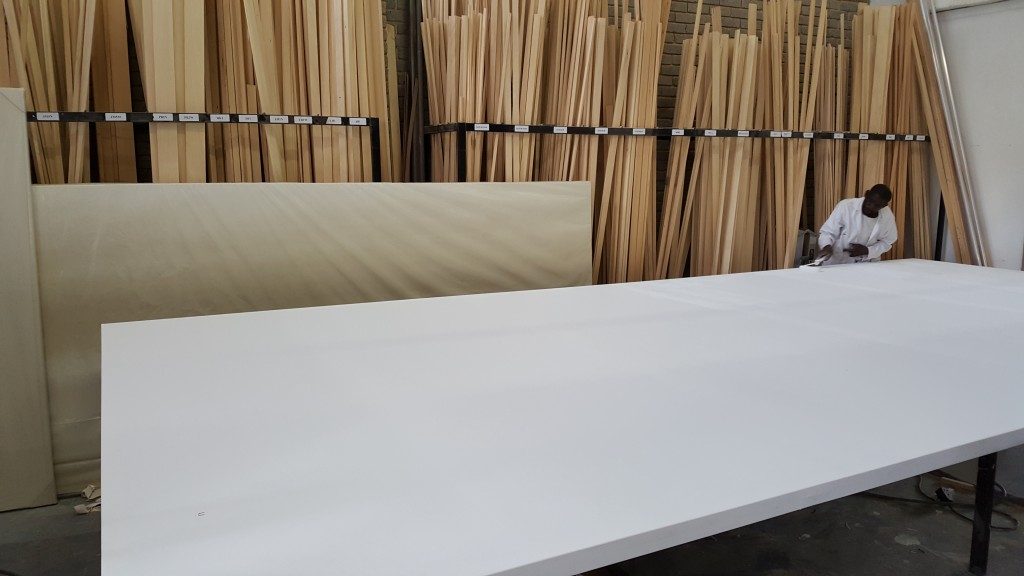 Stretching of a very large artist canvas